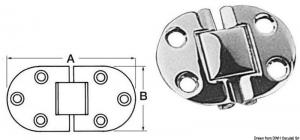Cerniera a filo 50x38 mm
